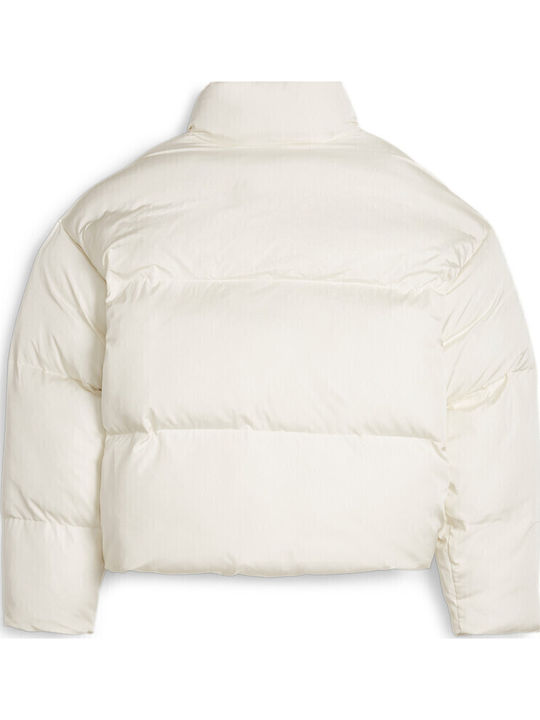 Classics Women's Short Puffer Jacket for Winter Beige