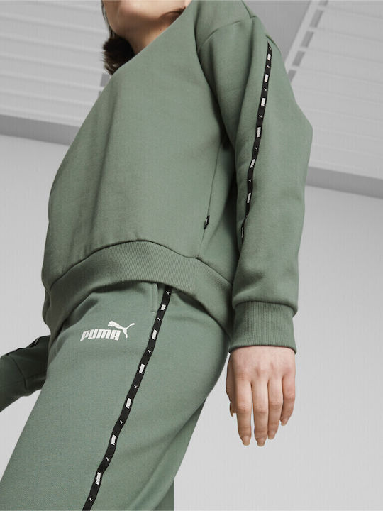 Damen Jogginghose mit Jogger Fleece Grün