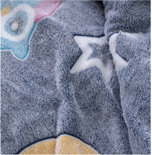 Sleeptime Night Owl Σετ Παιδική Παπλωματοθήκη Μονή με Μαξιλαροθήκη Μπλε 135x200εκ.
