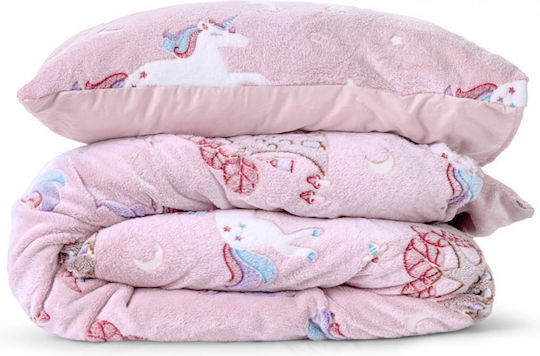 Sleeptime Fairy Tale Set Kinderbettbezug Einzel mit Kissenbezug Rosa 140x220cm