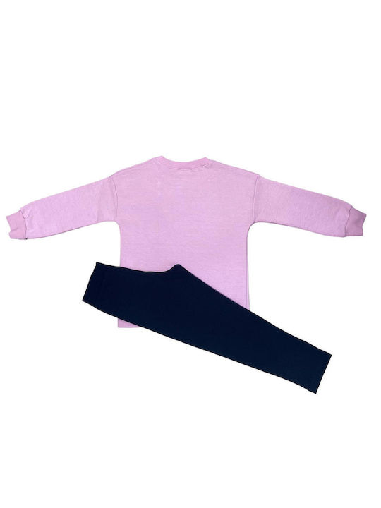 Spark Kids Sweatpants Set Pink 2pcs