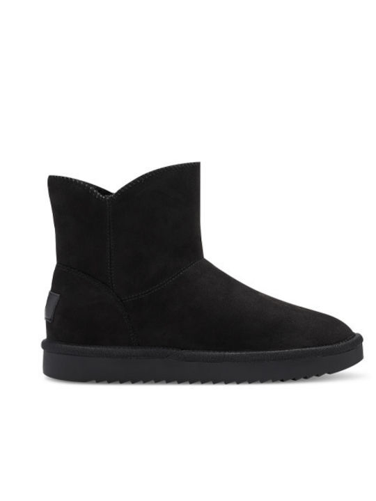 Suede Γυναικεία Μποτάκια Μαύρα
