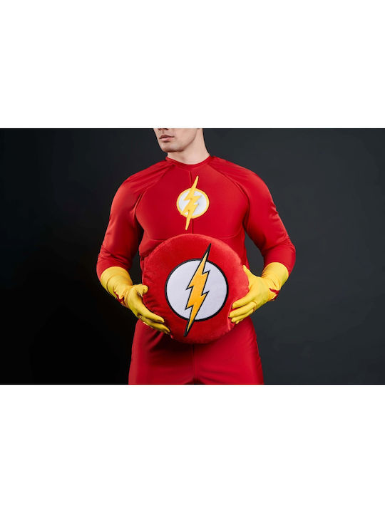 Dc Comics Στρογγυλό Παιδικό Διακοσμητικό Μαξιλάρι Κόκκινο Φ40εκ.