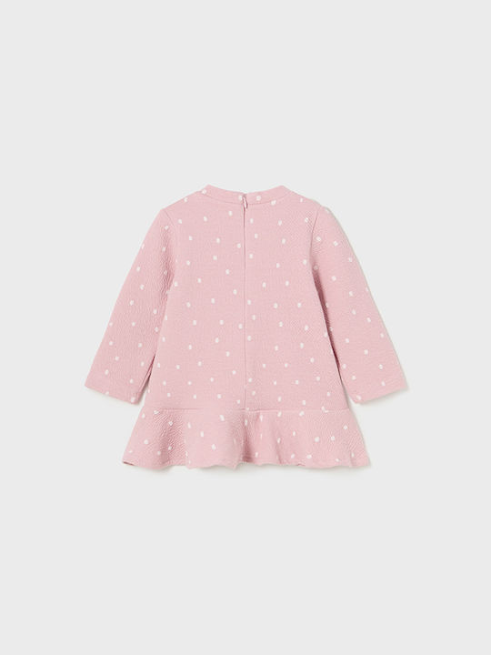 Mayoral Kids Dress Long Sleeve Pink