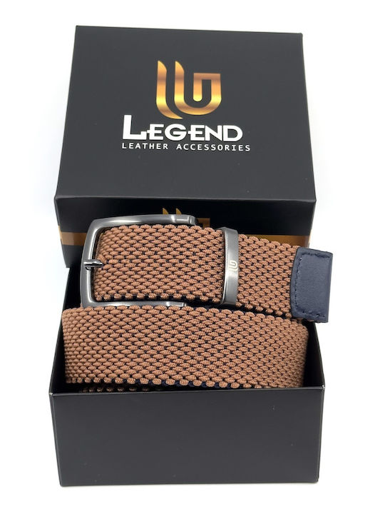 Elastic Men's Belt Leather Knitted Double Sided Multicolored