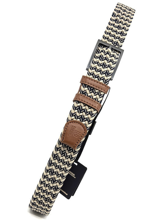 Elastic Men's Belt Knitted Blue