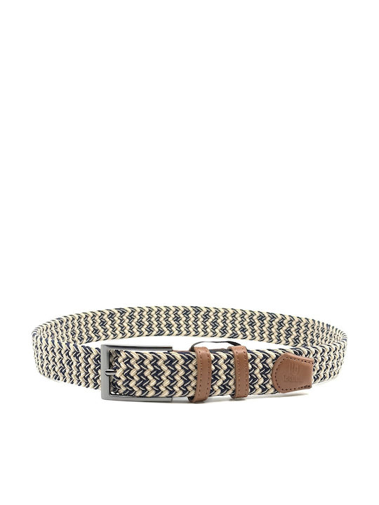 Elastic Men's Belt Knitted Blue