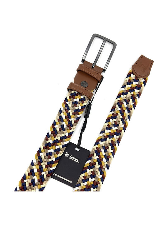 Elastic Men's Belt Knitted Multicolored
