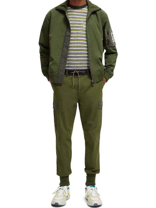 Cargo Sweatpants with Elastic Green