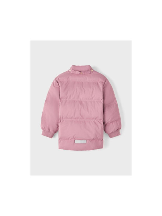 Name It Girls Quilted Coat Pink with Ηood