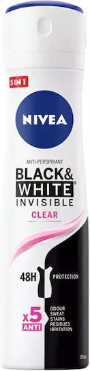 Nivea Black & White Invisible Original Quick Dry Anti-perspirant Deodorant 48h In Spray 150ml