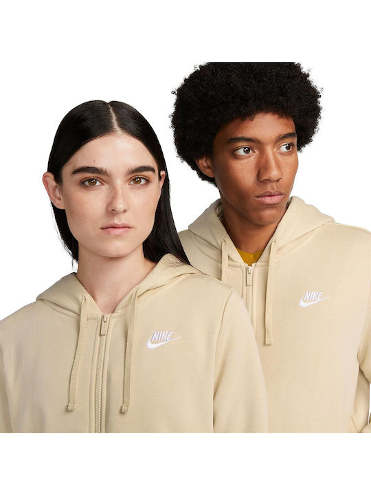 Women's Sweatshirt Jacket Hooded White
