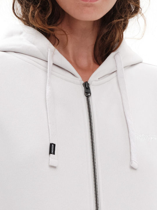 Women's Sweatshirt Jacket Hooded White