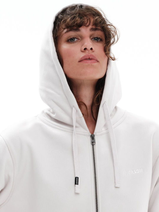 Women's Sweatshirt Jacket Hooded White