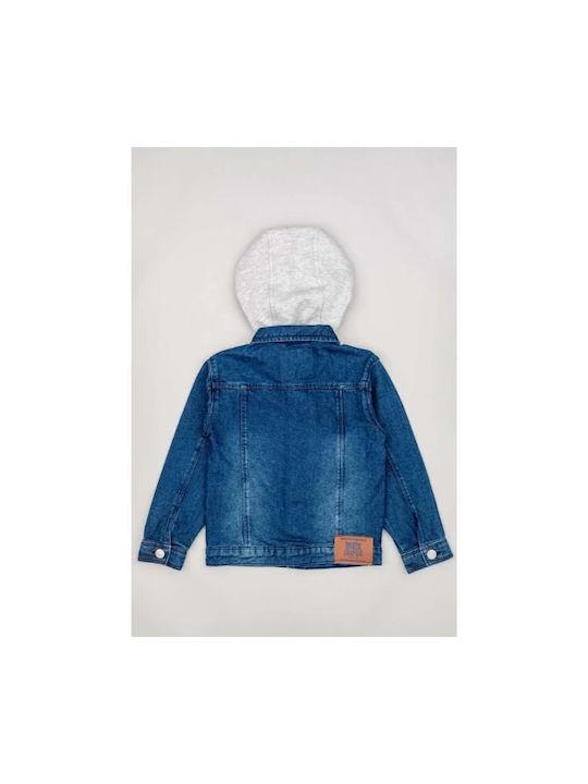 Zippy Kinderjeansjacke Kurz mit Kapuze Blau