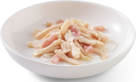 Schesir Nature for Cat Hrană Umedă pentru Pisici Adulte în Conservă cu Ham și Pui 85gr