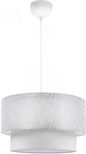 Megapap Barnhart Κρεμαστό Φωτιστικό Λευκό με Ντουί E27 30x30x70εκ.