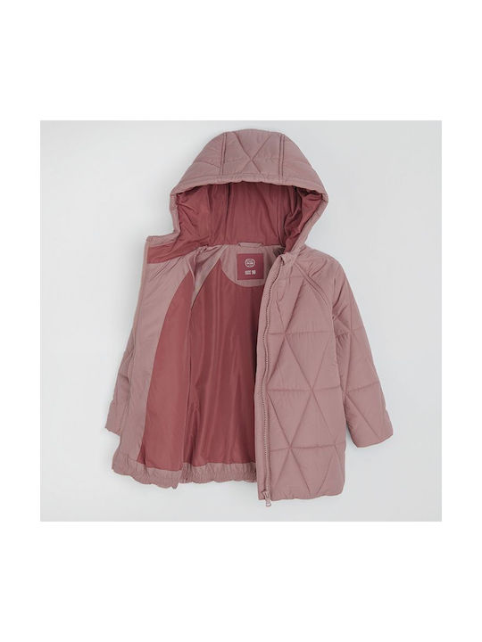 Cool Club Kinderjacke Lang mit Kapuze Rosa