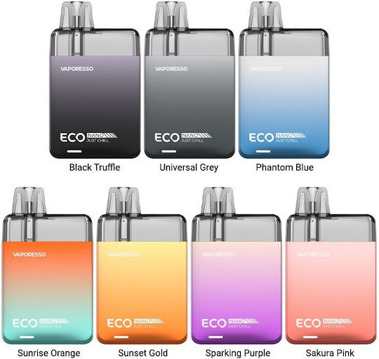 Vaporesso Eco Nano Комплект капсули 6мл с Вградена Батерия 1000mAh черен трюфел