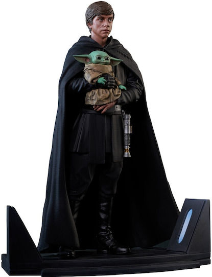 Enarxis Star Wars Mandalorian Luke Skywalker & Grogu Figurine Gentle Giant The Mandalorian Figure Height 25cm Scale 1:7