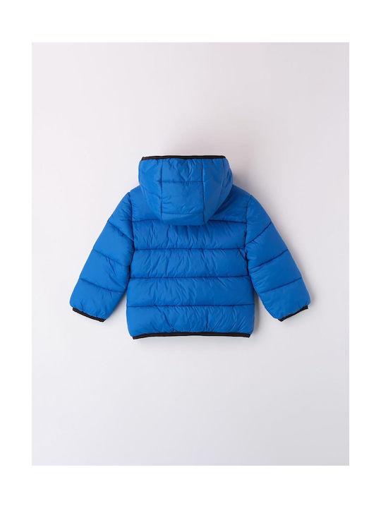 iDO Boys Quilted Coat Green with Ηood