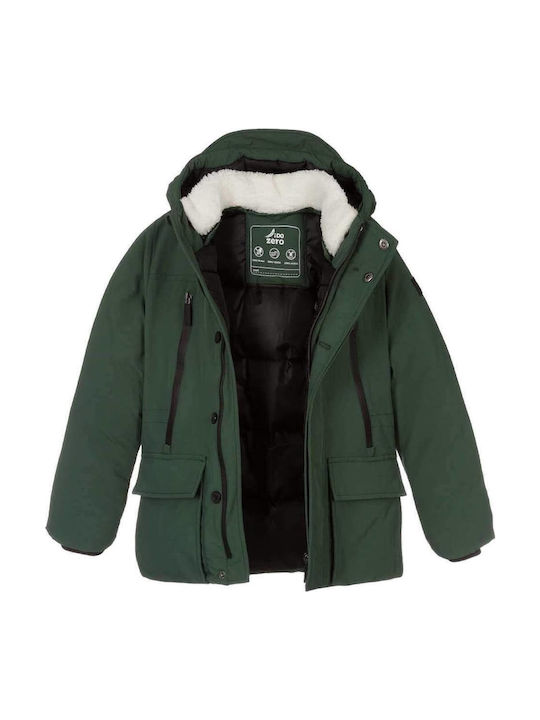 Kinder Freizeitjacke Kurz mit Kapuze Grün