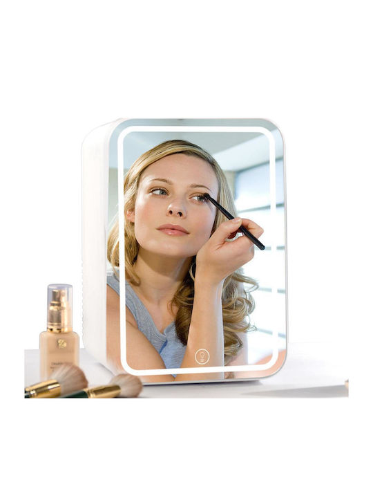 XO Cosmetic Refrigerator 8lt with Mirror, LED Lighting & Heating Function White 55W