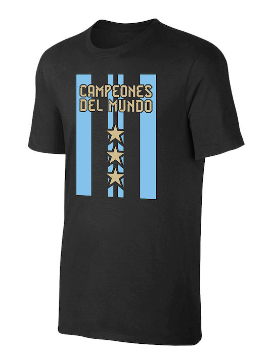 Sportarena Ανδρικό T-shirt Κοντομάνικο Polo Μαύρο