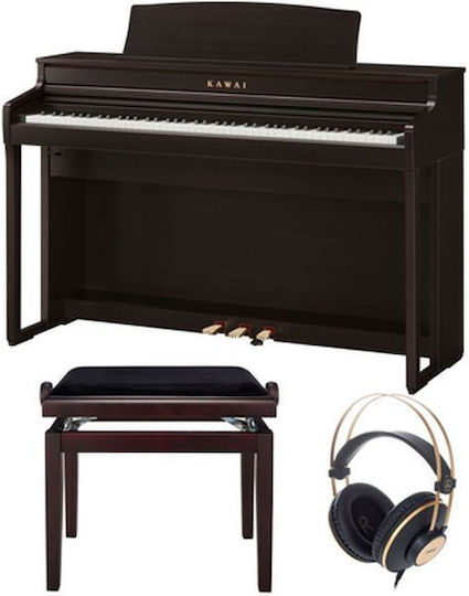 Kawai Електрически Изправен Пиано CA-401 R Вградени говорители и Свързване със Слушалки и Компютър Розово дърво