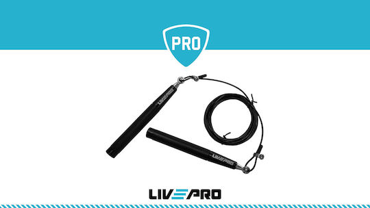 Live Pro Premium B-8283 B-8283HB Speed Jump Rope 3m Black with Adjustable Length