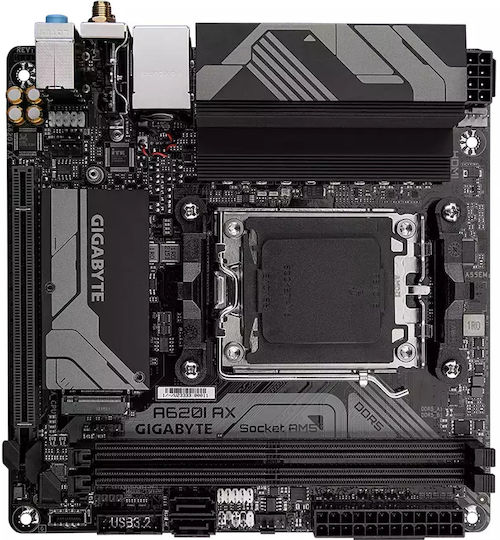 Gigabyte A620I AX rev. 1.0 Wi-Fi Motherboard Mini ITX with AMD AM5 Socket