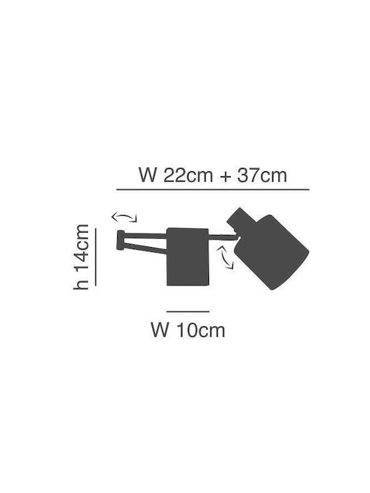 Home Lighting Single Spot with Socket E27 in Brown Color