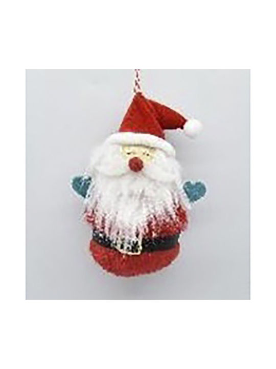 Iliadis Christmas Fabric Santa Claus Ornament Red 13x8cm