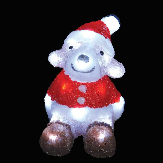 Beleuchtet Weihnachtliche Kunststoff Figur Hut Rot Höhe 20cm