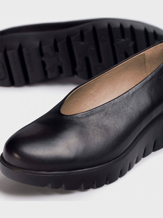 Leder Pumps Schwarz