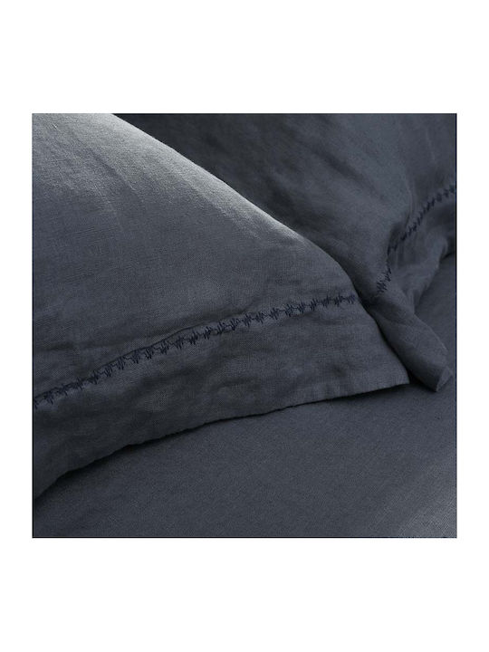 Hauz Sheet Sets Queen with Elastic 160x200+40cm. Limited Edition Linen Gray 4pcs