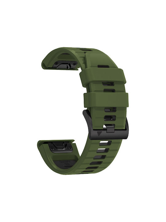 Tech-Protect ICONBAND PRO Strap Silicone Army Green / Black (Garmin Fenix 3/ 5X/ 3HR/ 5X Plus/ 6X/ 6X Pro /7X)