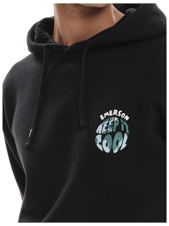 Sweatshirt mit Kapuze Schwarz