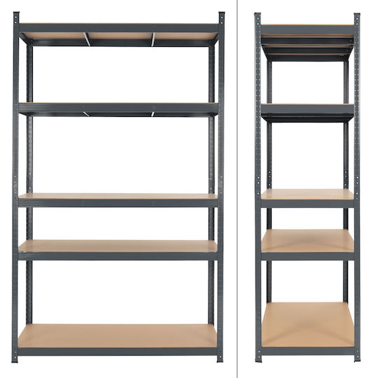 ECD Germany Dexions 100x60x200cm with 5 Shelves Total Load Capacity 875kg 2pcs