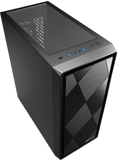 Sharkoon VS8 Gaming Micro Tower Computer Case with Side Window Black