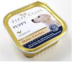 First Class Wet Food for Puppies in Trays with Chicken, Meat and Fish 4x150gr