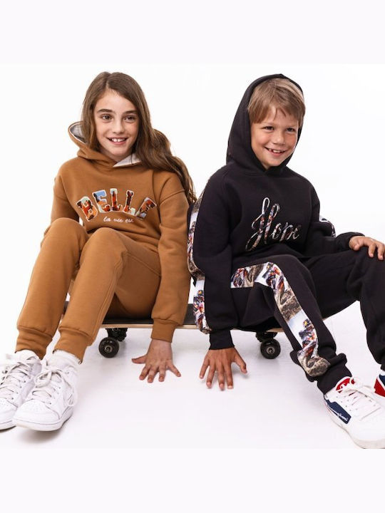 Funky Kids Sweatpants Set Brown 2pcs