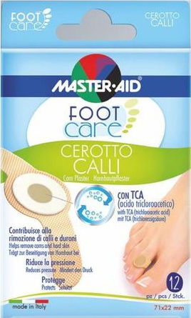 Master Aid Επιθέματα Foot Care Αφαιρετικά Επιθέματα για Κάλους για τους Κάλους 12τμχ