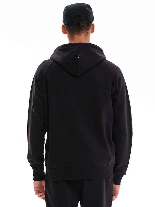 Emerson Herren Sweatshirt Jacke mit Kapuze und Taschen Schwarz