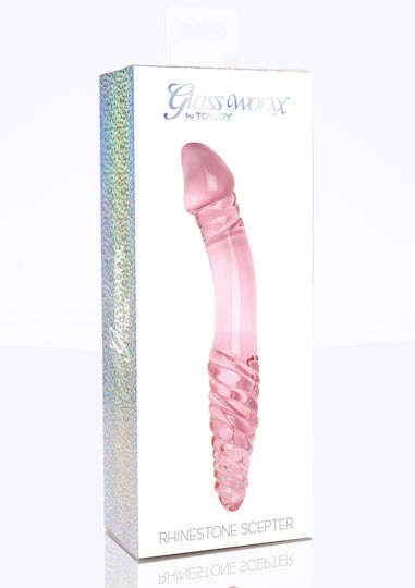 ToyJoy Rhinestone Scepter Γυάλινο Dildo Ροζ