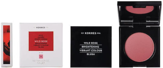 Korres Ρουζ Wild Rose Brightening Vibrant Colour 24 Dusty Rose 5.5gr