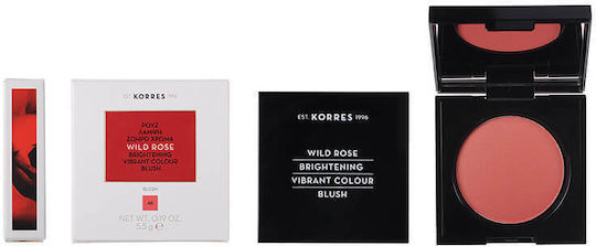 Korres Blush Wild Rose Brightening Vibrant Colour 46 Bright Coral 5.5gr