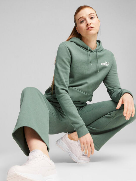 Women's Sweatshirt Hooded Green