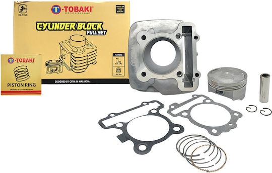 Tobaki Motorcycle Cylinder Piston Kit 65mm for Yamaha Crypton S 115 502-