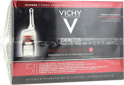 Vichy Dercos Aminexil Clinical Αμπούλες Μαλλιών κατά της Τριχόπτωσης για Άνδρες 42x6ml